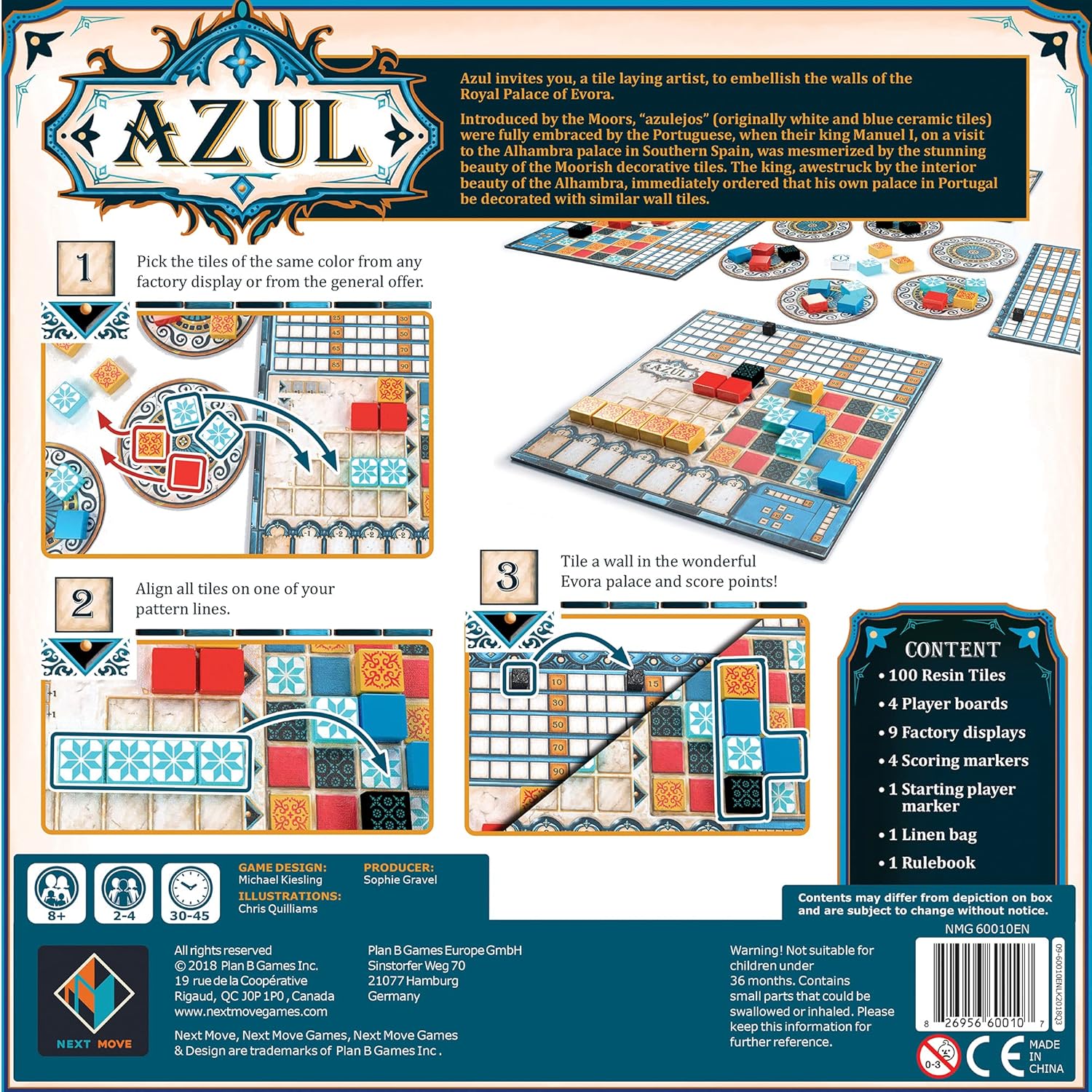 Azul Tiles and Player Boards